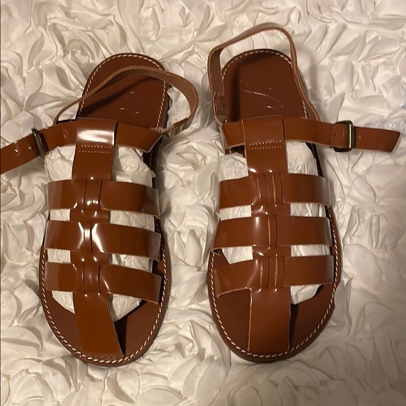 J. Crew Shoes - J. Crew Brown Leather Sandals with Straps